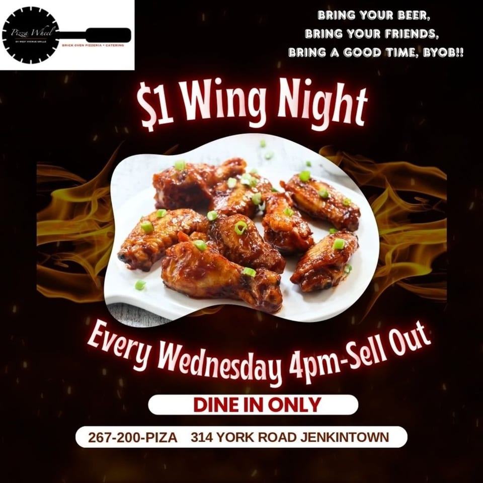 $1 Wing Night at Pizza Wheel