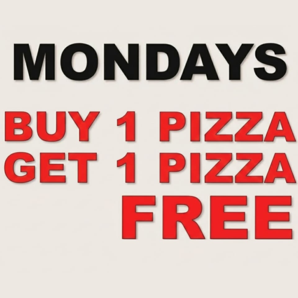 Monday Pizza Special